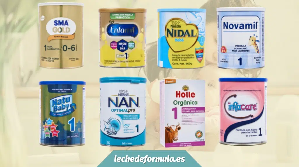 Lista de las mejores leches de fórmula para bebés de 0 a 6 meses